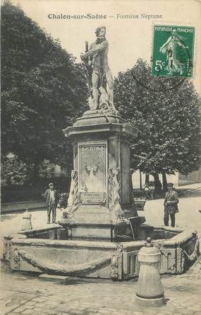 CPA FRANCE 71 " Châlon sur Saône, La Fontaine Neptune"