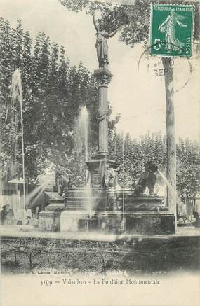 CPA FRANCE 83 " Vidauban, La Fontaine Monumentale"