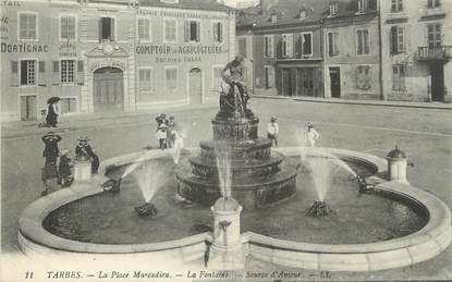 CPA FRANCE 65 " Tarbes, La Place Marcadieu, la Fontaine Source d'Amour"