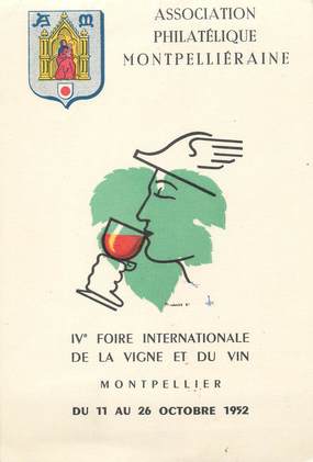 CPSM FRANCE 34 " Montpellier, La Foire Internationale de la Vigne et du Vin de 1952"