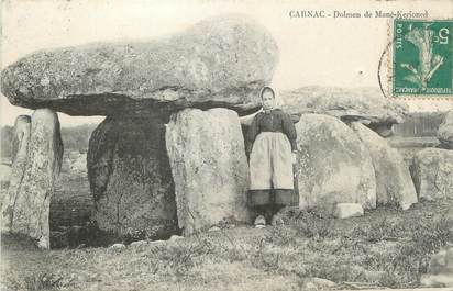 CPA FRANCE 56 " Carnac, Dolmen de Mané Kerioned"