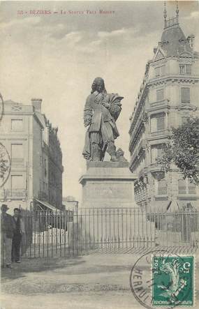 CPA FRANCE 34 " Béziers, La Statue Paul Riquet"