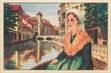 CPSM FRANCE 74 " Costume Savoyard et Canal du lac d'Annecy" / FOLKLORE