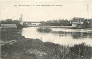 89 Yonne CPA FRANCE 89 "Auxerre, Le pont suspendu sur l'Yonne"