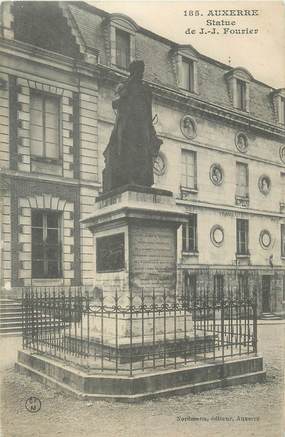 CPA FRANCE 89 " Auxerre, La Statue de J. J Fourier"