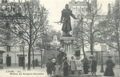 CPA FRANCE 69 " Lyon, Statue du Sergent Blandan"