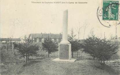 CPA FRANCE 02 " Sissonne, Le monument du Capitaine Hardy dans le camp"