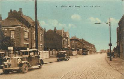 CPA FRANCE 59 " Flers - Lille, Rue Jules Guesde"