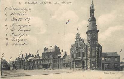 CPA FRANCE 59 " Wambrechies, La grande place"