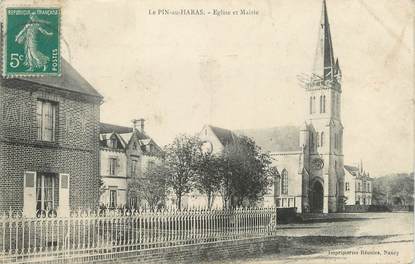 CPA FRANCE 61 " Le Haras du Pin, Eglise et Mairie"