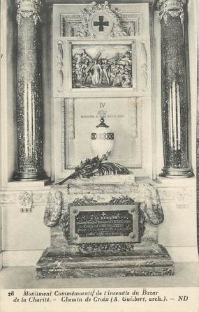 CPA FRANCE 75 " Paris 10ème, Le monument commémoratif de l'incendie du Bazar de la Charité"