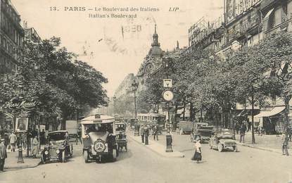 CPA FRANCE 75002 " Paris, Le Boulevard des Italiens" / BUS