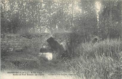 CPA FRANCE 37 " Chambourg, Restes du Pont Romain sur l'Indre"