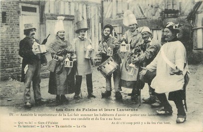 / CPA FRANCE 14 "Les gars de Falaise et leurs lanternes"