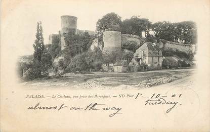 / CPA FRANCE 14 "Falaise, le château, vue prise des Barcagnes"