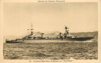 CPA BATEAU MILITAIRE "Croiseur mouilleur de mines Le Pluton"