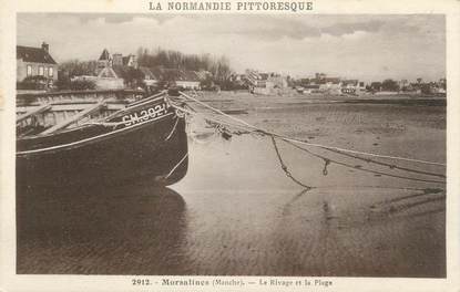 CPA FRANCE 50 " Morsalines, Le rivage et la plage"