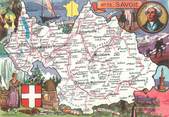 73 Savoie CPSM FRANCE 73" Carte géographique de la Savoie "