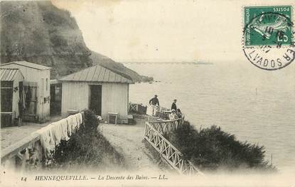 / CPA FRANCE 14 "Hennequeville, la descente des bains"