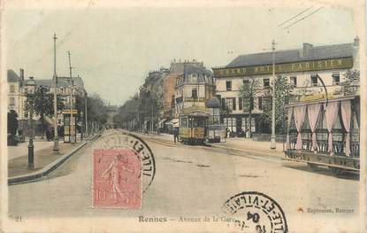 CPA FRANCE 35 " Rennes, Avenue de la Gare"