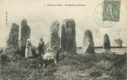 CPA FRANCE 56 " Erdeven, Les menhirs "