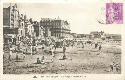 CPA FRANCE 62 " Wimereux, La plage à marée basse"