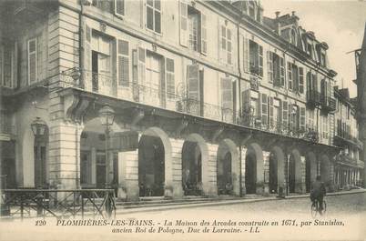 CPA FRANCE 88 " Plombières les Bains, La Maison des Arcades"