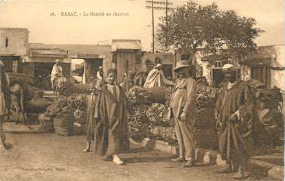 CPA MAROC "Rabat, le marché au charbon"