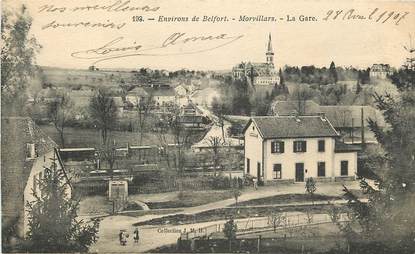 CPA FRANCE 90 "Env. de Belfort, Morvillars, la Gare"