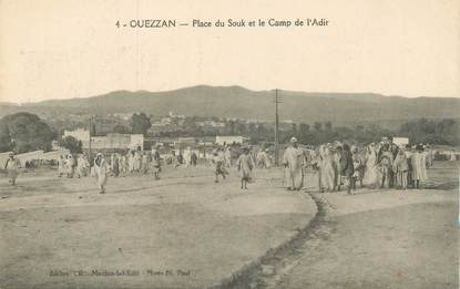 CPA MAROC "Ouezzan, Place du Souk et le camp de l'Adir"