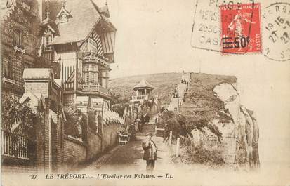 CPA FRANCE 76 " Le Tréport, L'escalier des falaises"