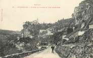 46 Lot / CPA FRANCE 46 "Rocamadour, entrée du village et vue d'ensemble"