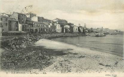 CPA FRANCE 20 " Corse, Ile Rousse , La plage"