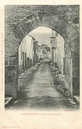 / CPA FRANCE 46 "Rocamadour, entrée de la grand'rue