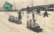 25 Doub CPA FRANCE 25 " Pontalier, Sports d'hiver" / LUGE