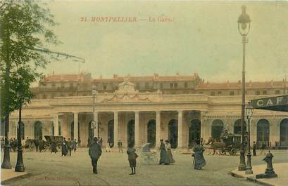 CPA FRANCE 34 " Montpellier, La gare"