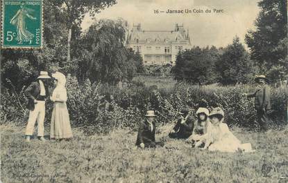 CPA FRANCE 16 " Jarnac, Un coin du parc"