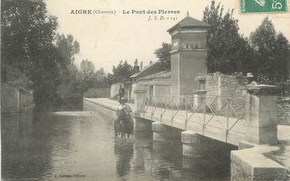CPA FRANCE 16 " Aigre, Le pont des Pierres"