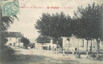 CPA FRANCE 38 " St Victor de Morestel, La place"