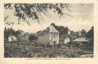 CPA FRANCE 38 " St Victor de Morestel, Quartier de l'église"