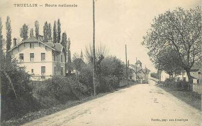 CPA FRANCE 38 "Thuellin, Route Nationale"