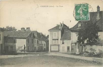 CPA FRANCE 38 "Chimilin, La place"