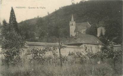 CPA FRANCE 38 "Pressins, Quartier de l'église"