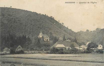 CPA FRANCE 38 "Pressins, Quartier de l'église"