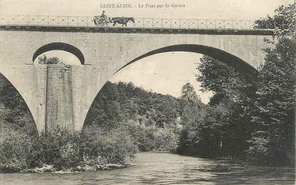 CPA FRANCE 38 " St Albin de Vaulserre, Le pont sur le Guiers"