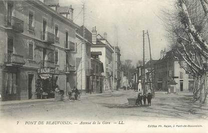 CPA FRANCE 38 " Pont de Beauvoisin, Avenue de la Gare"