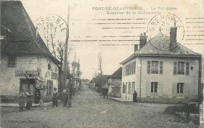 CPA FRANCE 38 " Pont de Beauvoisin, La Folatière Quartier de la Guingette"