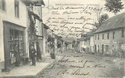 CPA FRANCE 38 " Pont de Beauvoisin, Le Faubourg"