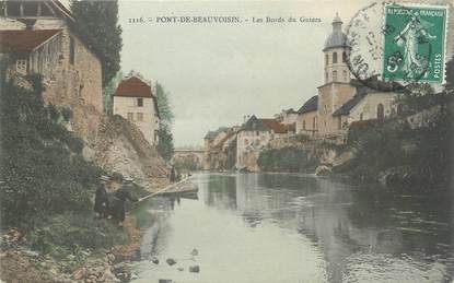 CPA FRANCE 38 " Pont de Beauvoisin, Les bords du Guiers"