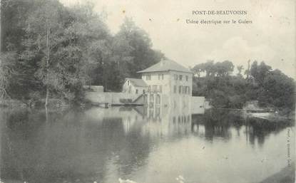 CPA FRANCE 38 " Pont de Beauvoisin, Usine électrique sur le Guiers"